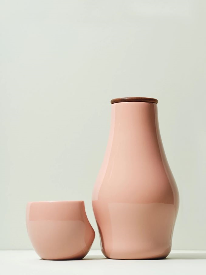 førs studio Carafe and Cup Set in Rose