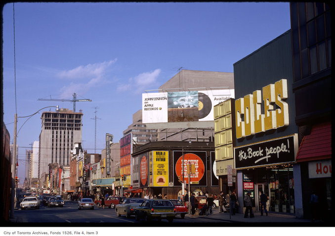 1973 - View of Yonge Street from south of Dundas, looking north