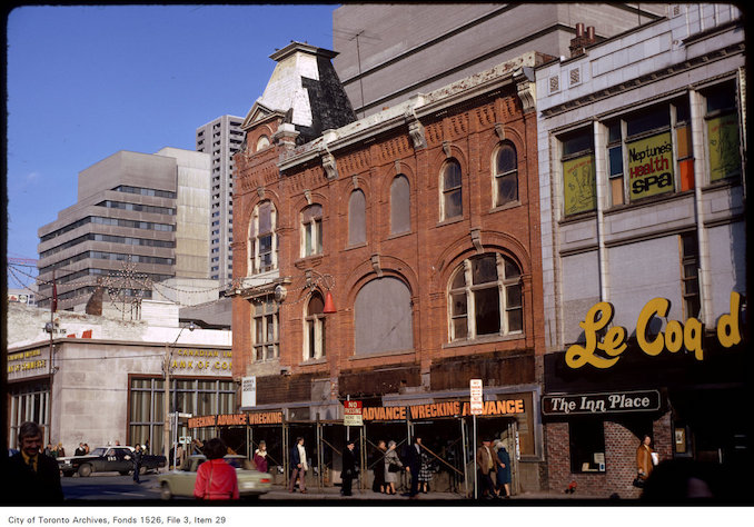 1973 - View of restoration of Edison Hotel at Yonge and Gould Street