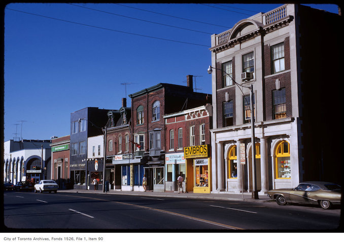 1973 - View of the west side of Yonge Street looking south from the CPR