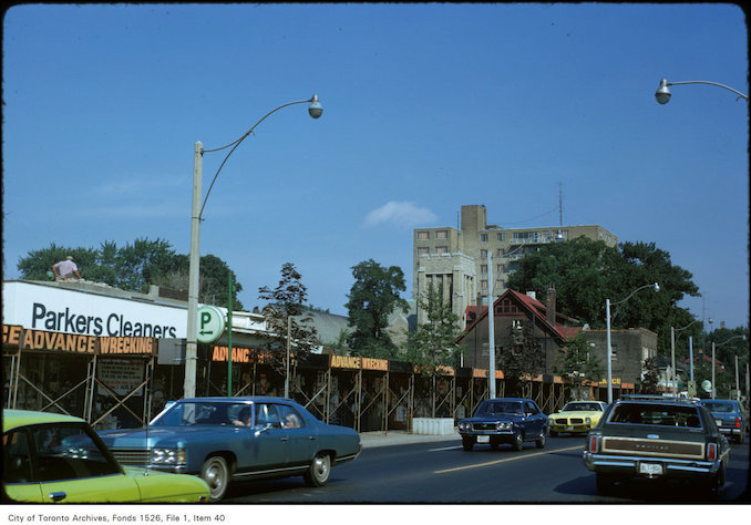 1974 - View of Yonge Street, looking from Delisle Avenue