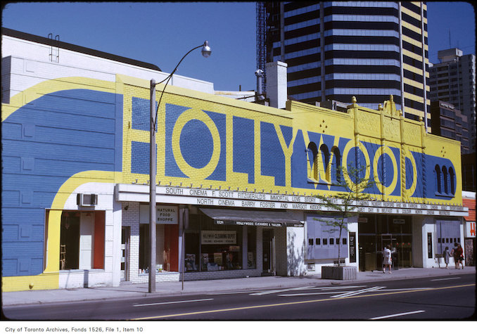 1974 - View of the Hollywood Theatre on Yonge Street just south of Heath Street