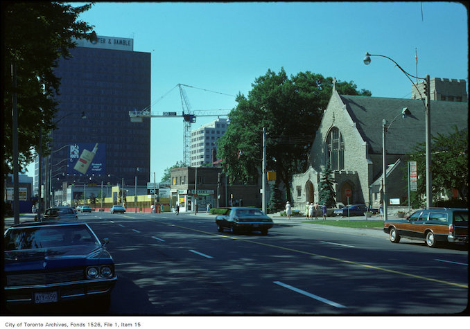 1975 - View of Yonge Street at Lawton and Heath Street