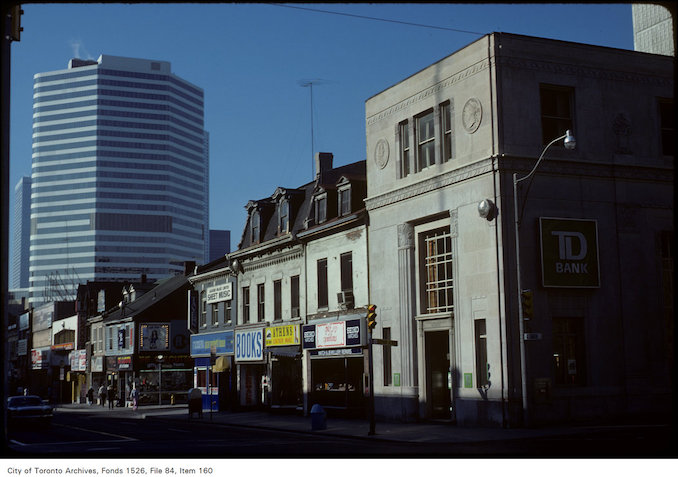 1977 - View of Yonge Street shops and Eaton Centre