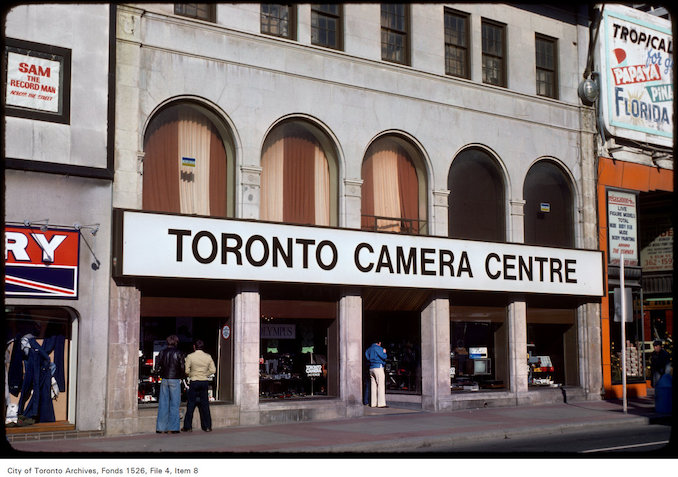 1977 - View of the Toronto Camera Centre on Yonge Street