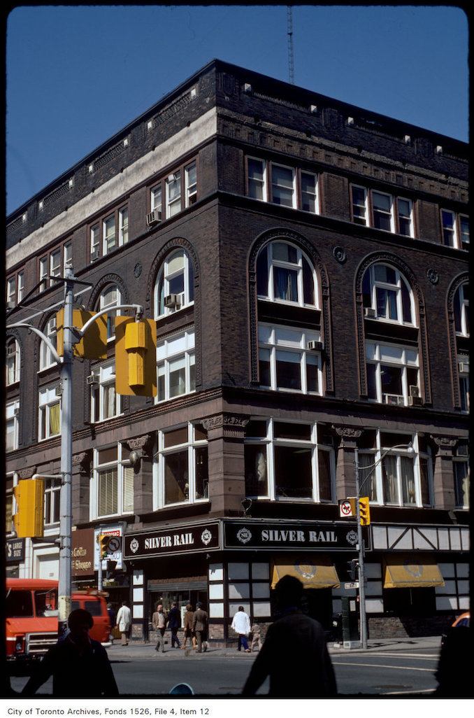 1977 - View of the building at the corner of Yonge and Shuter Street