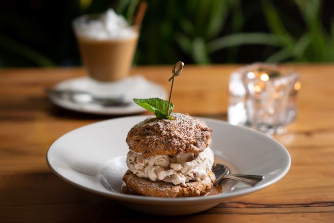 Vegan Apple Crisp Ice Cream Sandwich from Atomica Kitchen/Cocktails