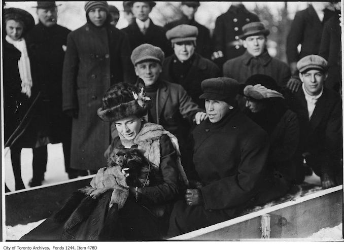 1909 - Tom Longboat at High Park toboggan slides