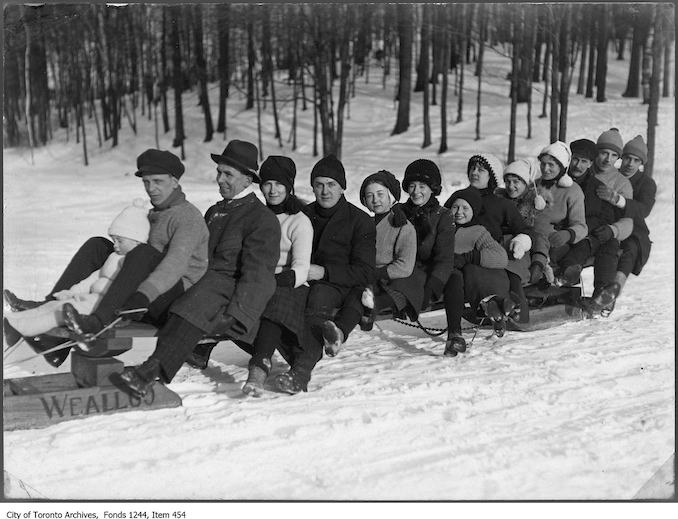 1910 - Group on sled, High Park