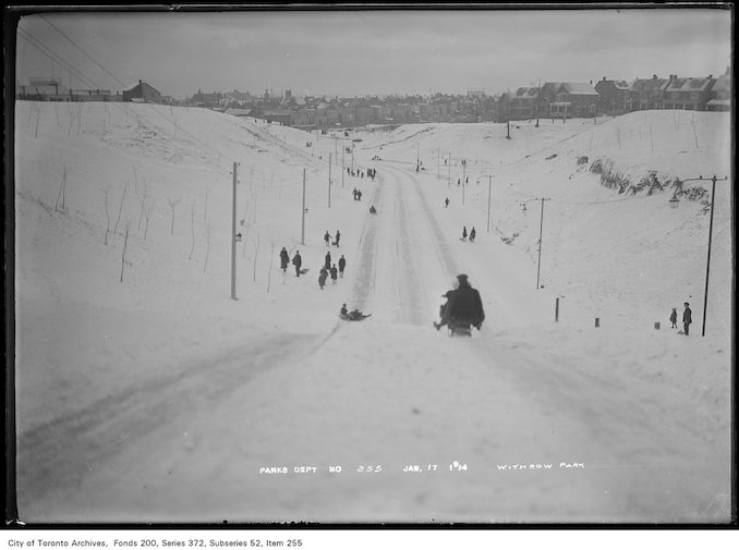 1914 - Withrow Park — bob sled run
