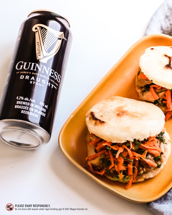 Guinness - Black Foodie - Chicken Arepas