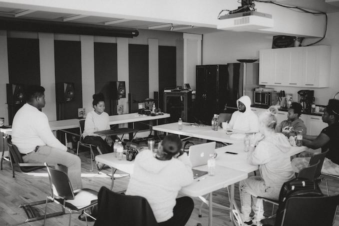 I’ve recently started to talk about my creative process as a filmmaker, and it's been very rewarding to do so with younger Black filmmakers. This photo is me at a directing workshop in St-John’s NL. (photo by Joseph Kisusi)