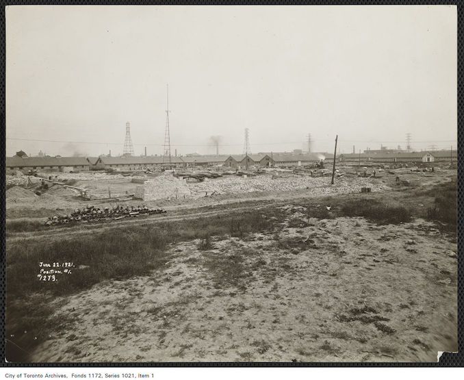 1921 -June- CNE Coliseum construction site position 1 looking north east