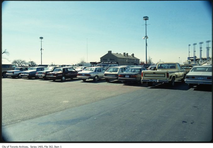 1978 - 1987 - Exhibition Place parking lot looking south west to Stanley Barracks