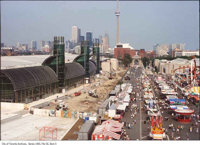 1980 and 1998 - Exhibition District - CNE on Princess Drive Boulevard looking East