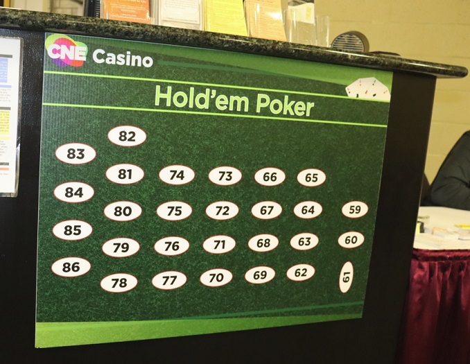 Holdem Poker tables at CNE casino 