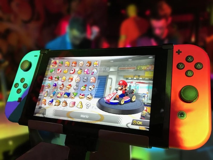 nintendo switch console with mario kart