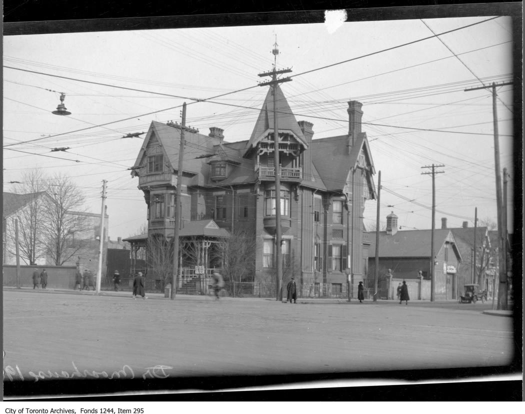1910? - photograph taken of the north-east corner of Spadina Avenue and Dundas Street