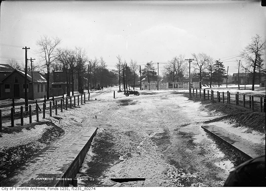 1912 - Runnymede crossing south to Dundas Street