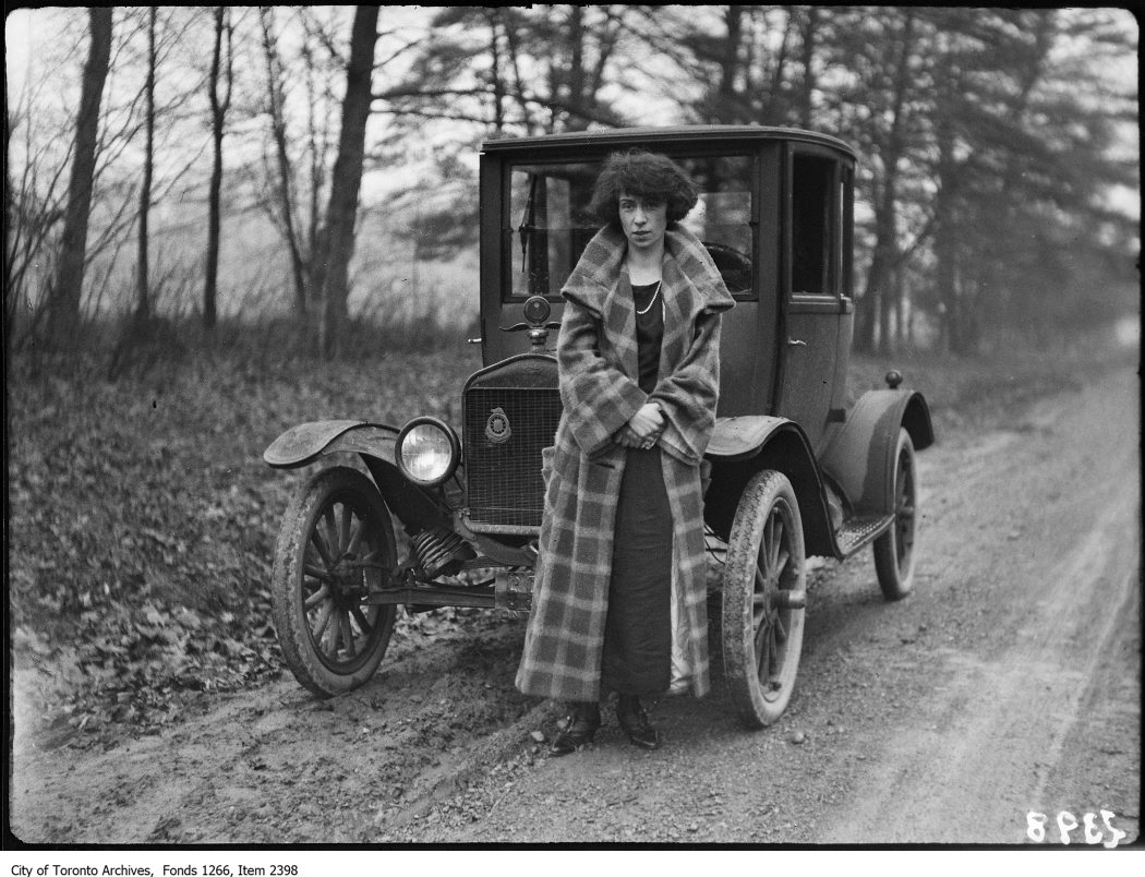 1924 - Marjorie Laing in front of car