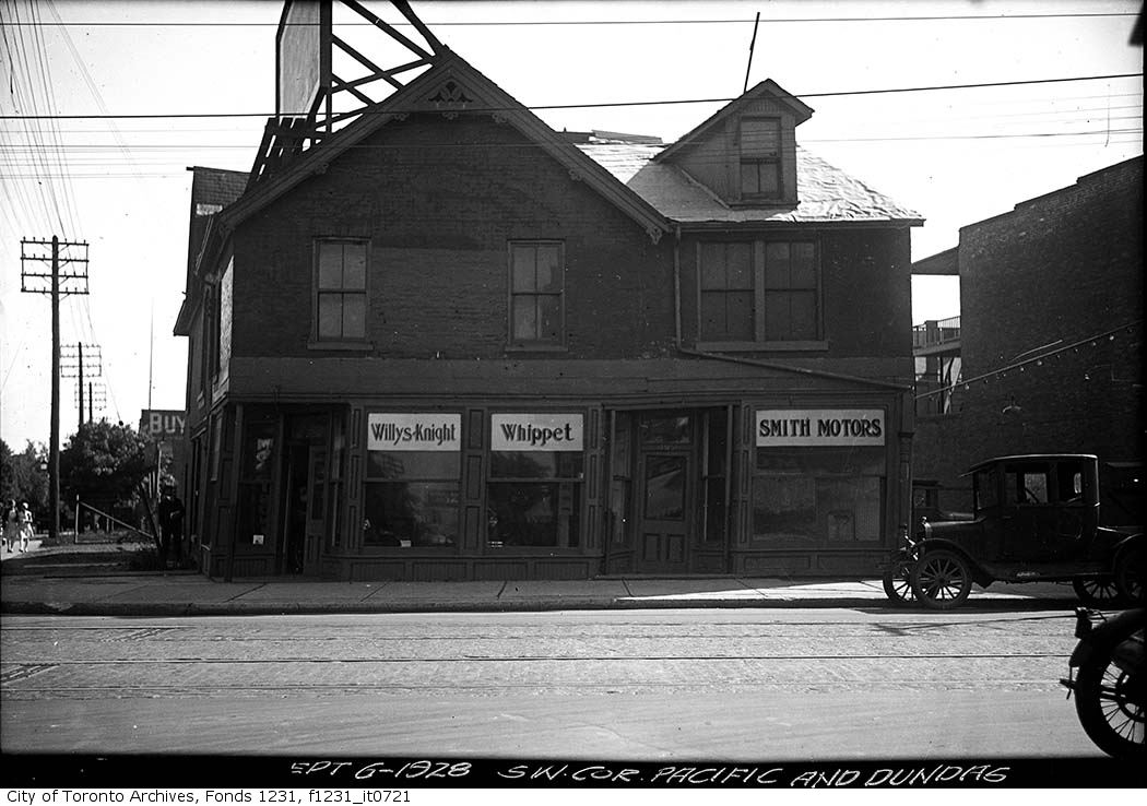 1928 - Southwest corner of Pacific Avenue and Dundas Street