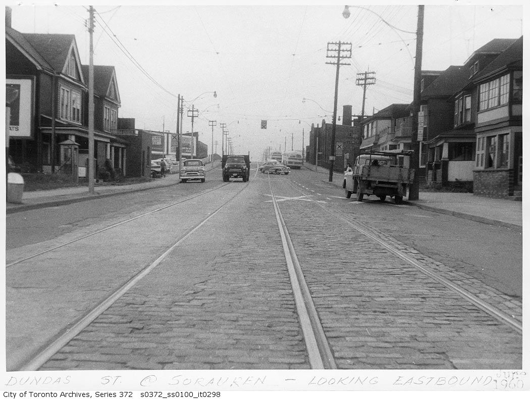 1960 - Dundas Street West, looking east from Sorauren