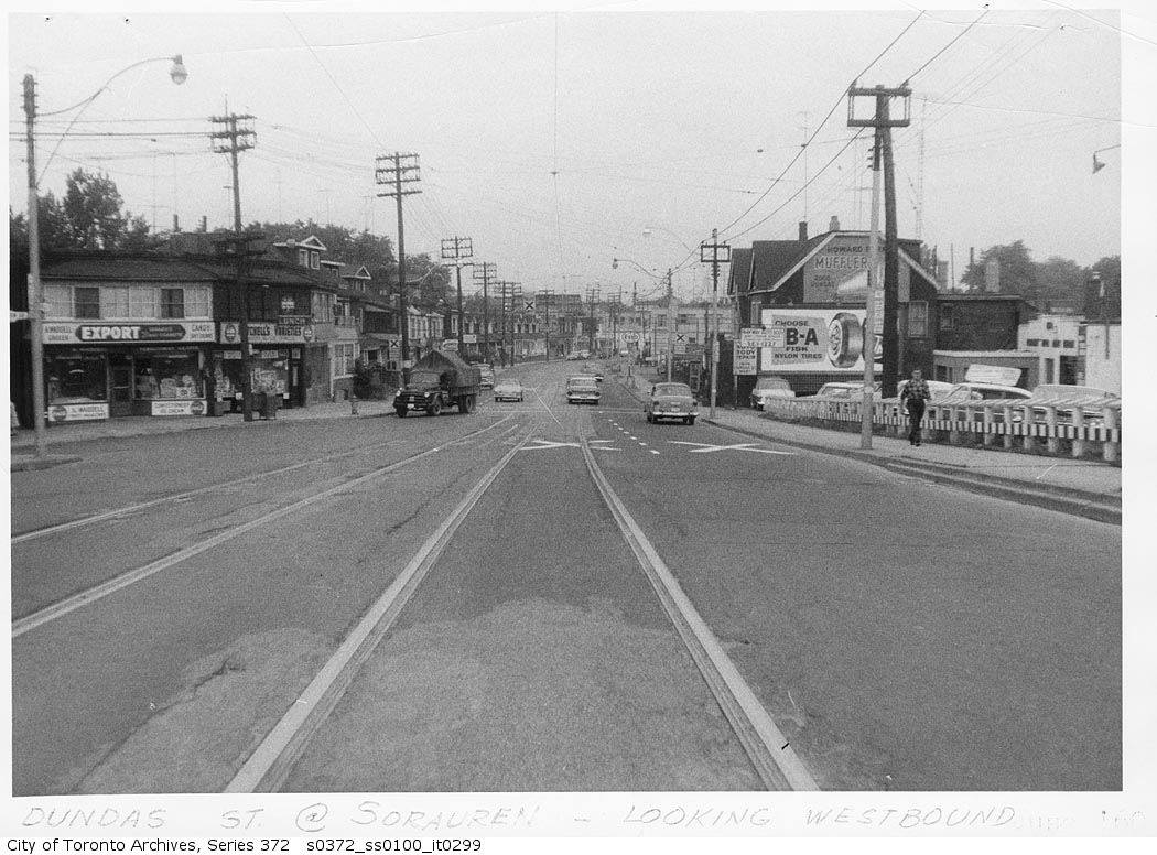 1960 - Dundas Street West, looking west from Sorauren