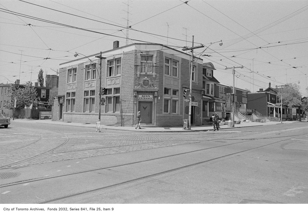1972 - Corner of Broadview Avenue and Dundas Street, looking north-west