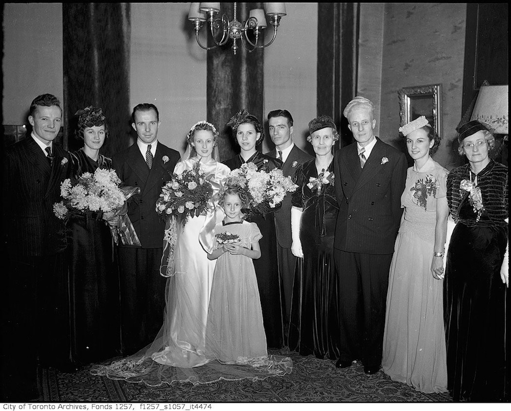 1938 - Gord Walker's wedding, St. Cuthbert's, Leaside