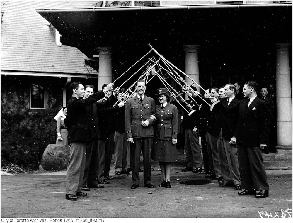 1944 - RCAF Divadale - Kennedy-Truscott wedding - guard