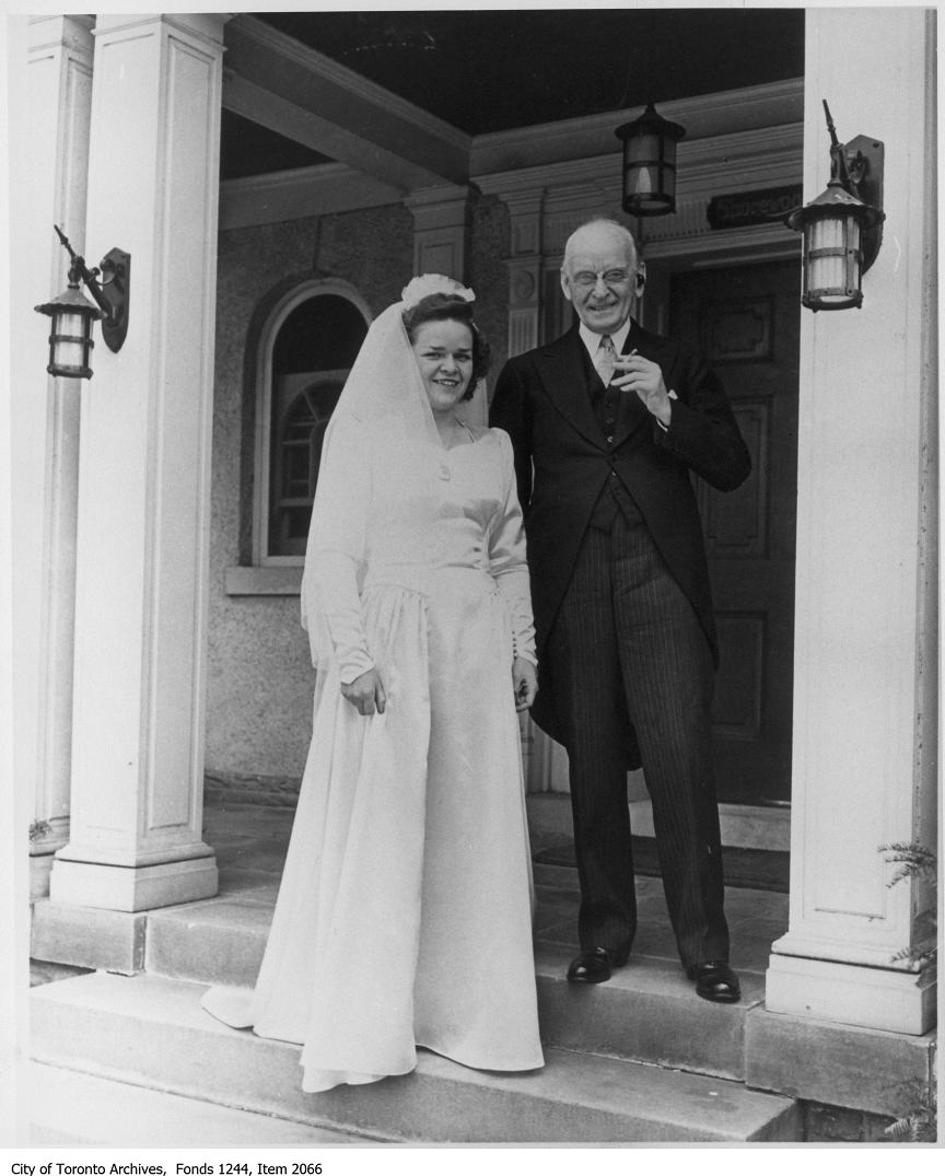 1946 - J.E. Atkinson of the Toronto Star with granddaughter Joyce Hindmarsh