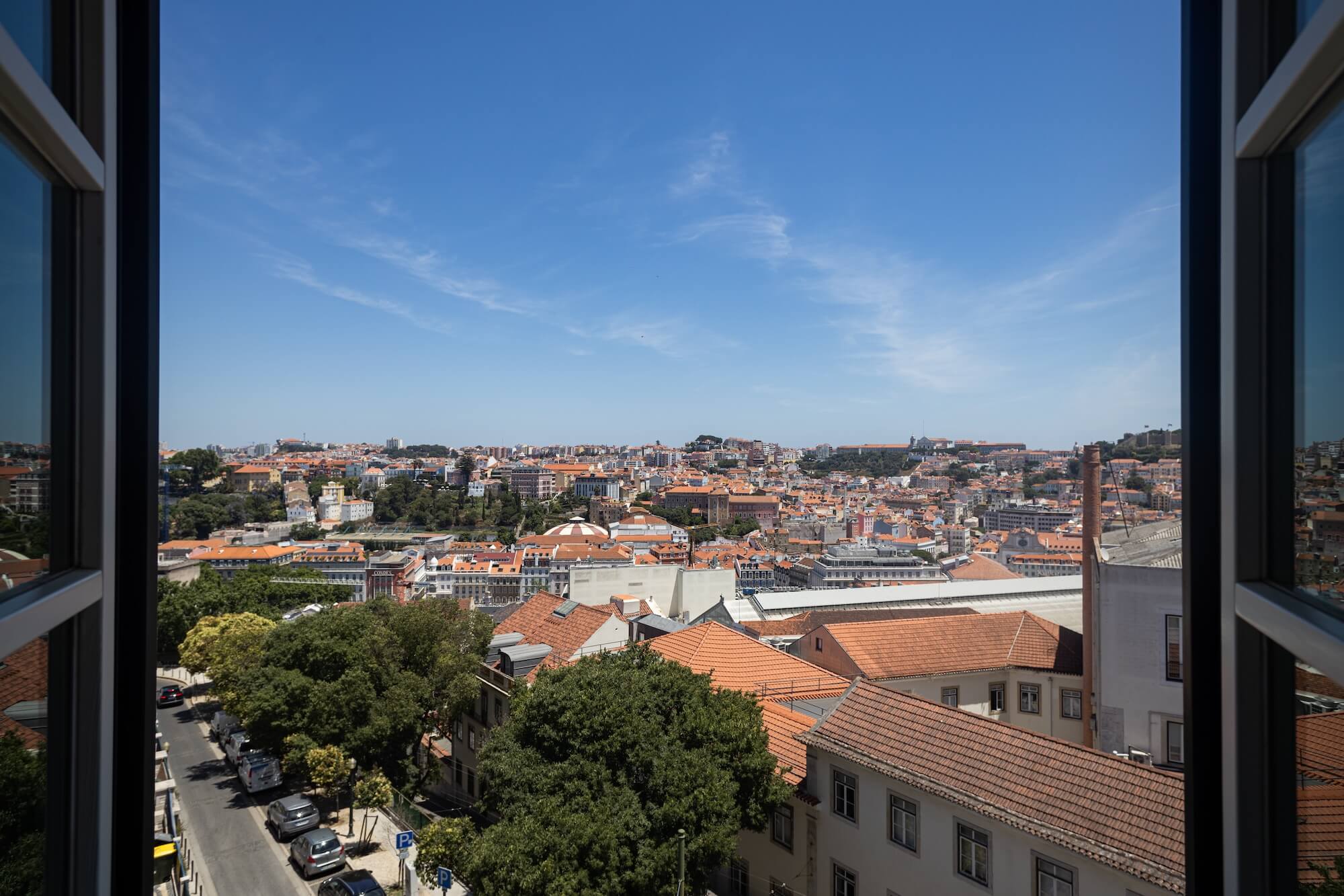 View from our room at the Palácio Ludovice in Lisbon