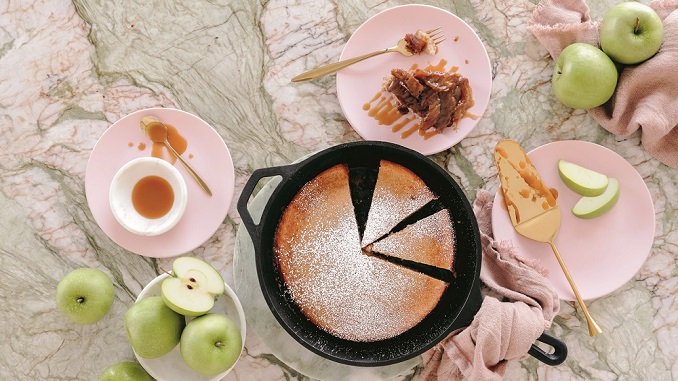 Recipe for Salted Caramel Apple Pancake