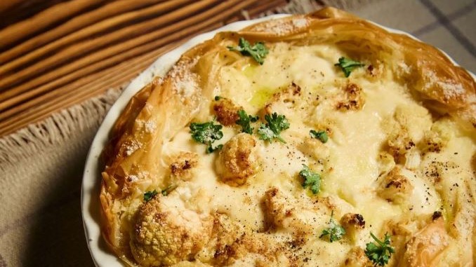 Recipe for Cauliflower Cheese Pie