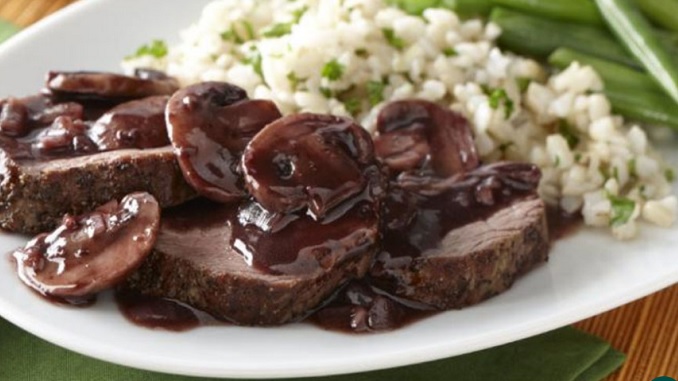 Recipe for Beef Medallions with Mushroom Sauce