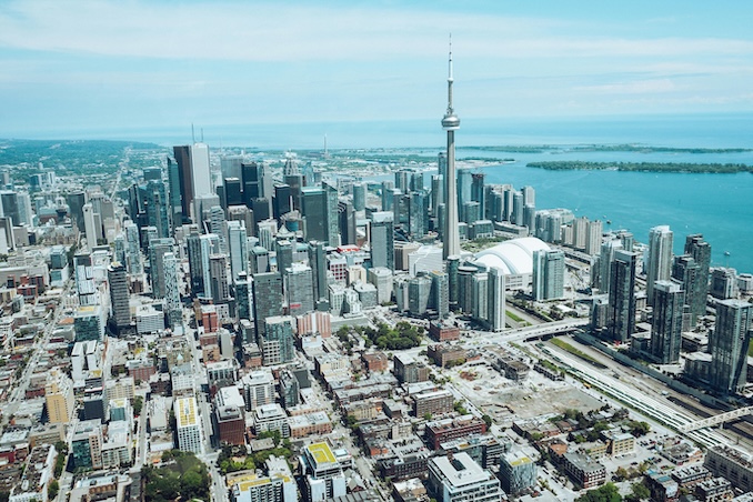 Aerial photograph of Toronto