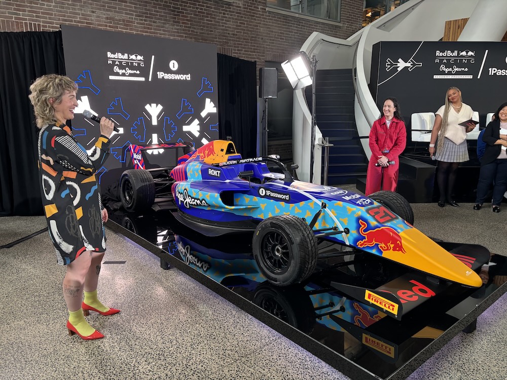 Kirsten and Alicia Palmowski unveil Redbull Livery for Montreal Grand Prix - 1Password Drives Change with F1 Academy Partnership and Custom Livery Launch