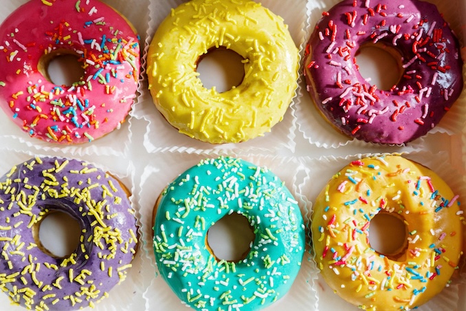 Fresh batch of donuts photo