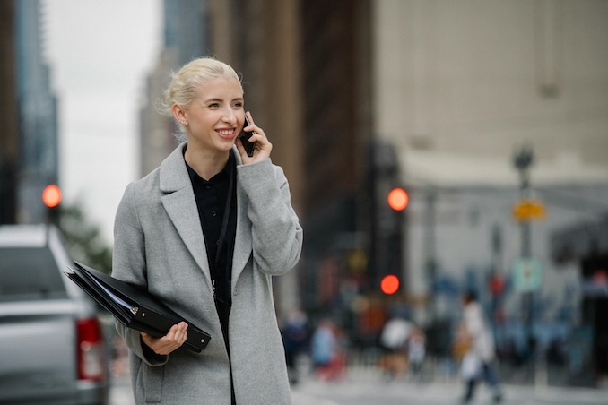 Woman on phone