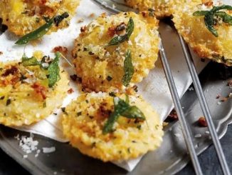 Recipe for Crispy Parmigiano Reggiano and Sage Ravioli