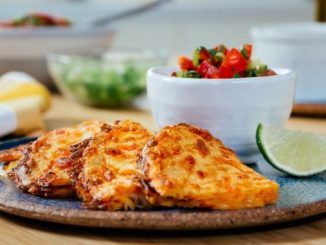 Recipe for Cauliflower Cheese Quesadilla with Salsa