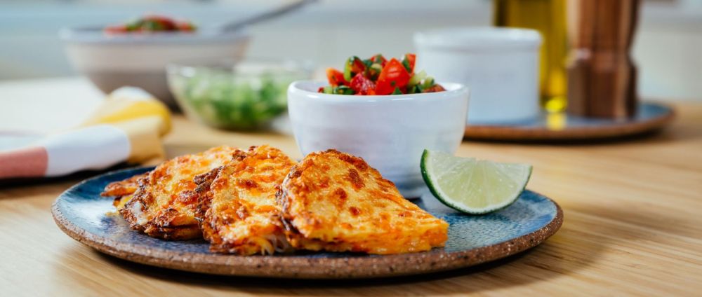 Recipe for Cauliflower Cheese Quesadilla with Salsa