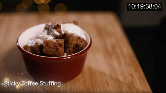 Recipe for Holiday Sticky Toffee Stuffing Pudding