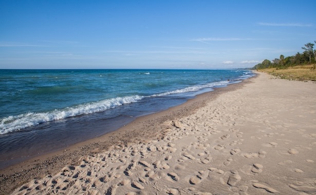 Beach at Oakwood Resort on Lake Huron
