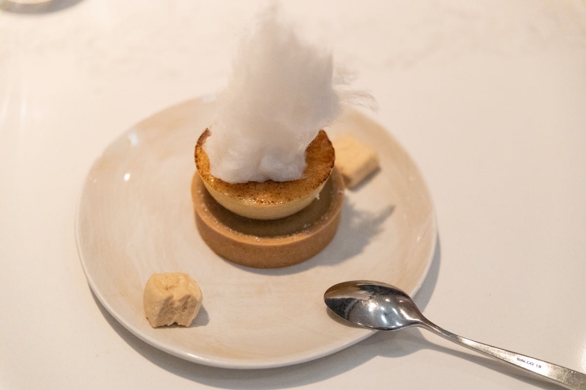 Sugar Tartlet dessert at Choux Gras restaurant in the Fairmont Tremblant in Mont Tremblant