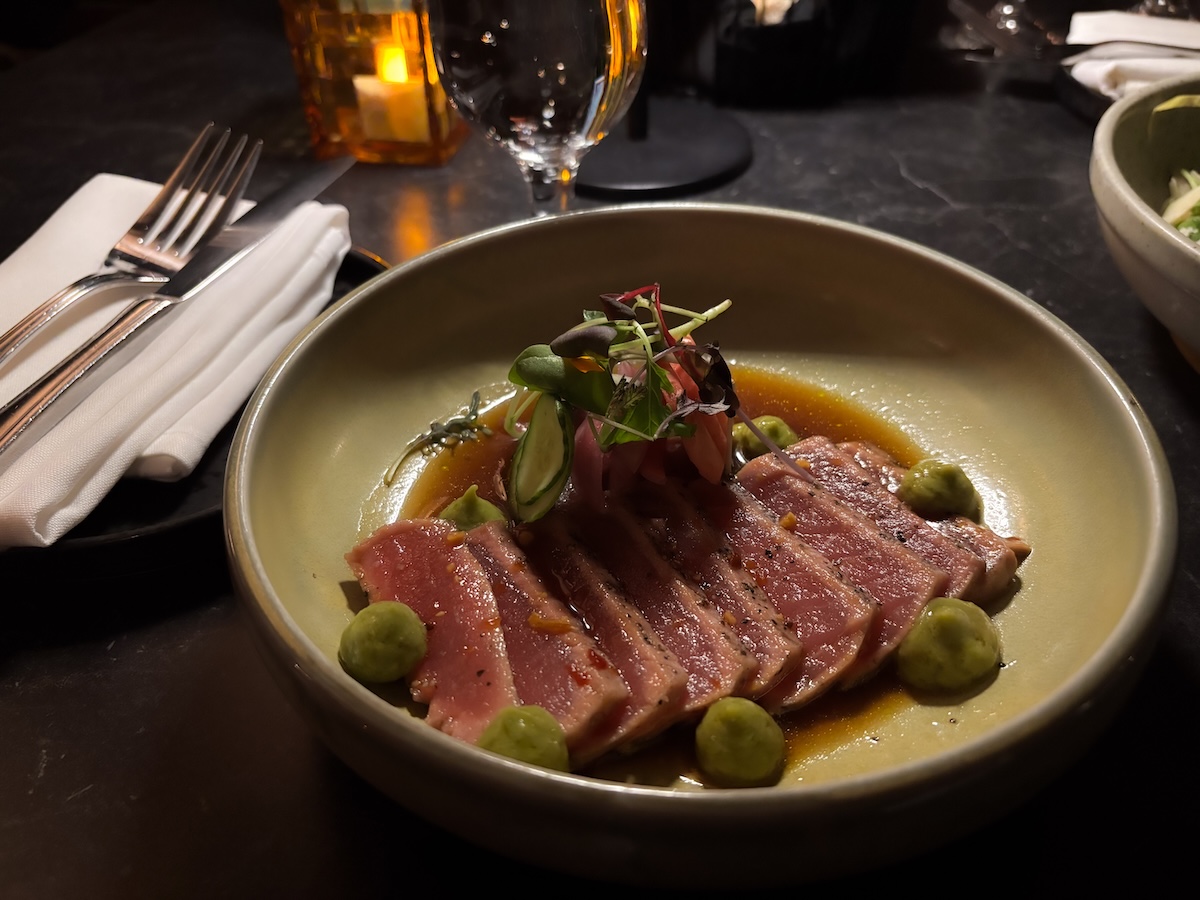 Tuna tataki at La Petite Cachée in Mont Tremblant