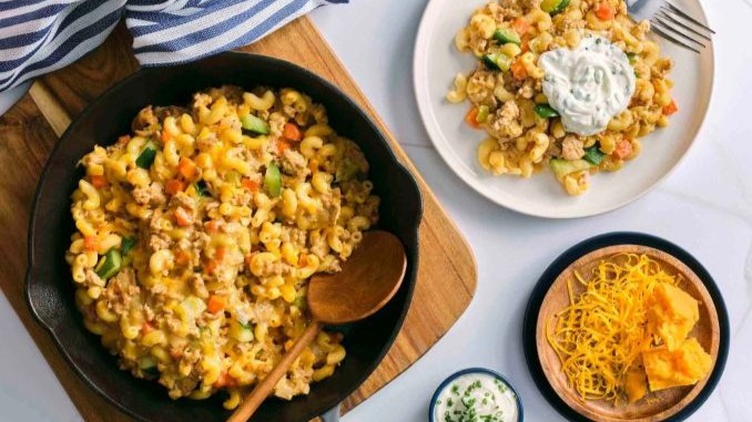 Recipe for Skillet Turkey Pasta Supper