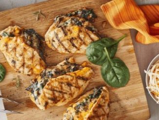 Recipe for Bacon, Spinach, and Cheese Stuffed BBQ Chicken