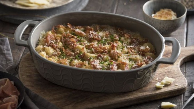 Recipe for Cheesy Scalloped Potato Gnocchi