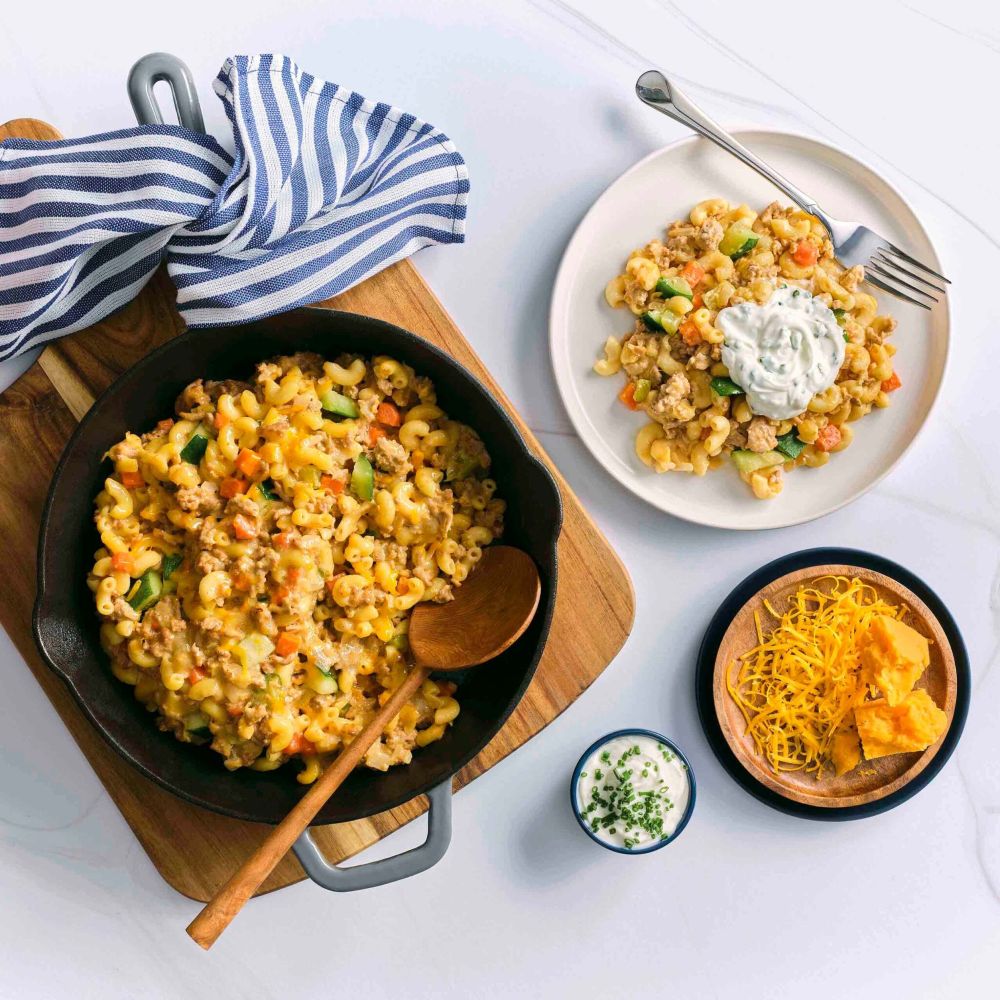 Recipe for Skillet Turkey Pasta Supper